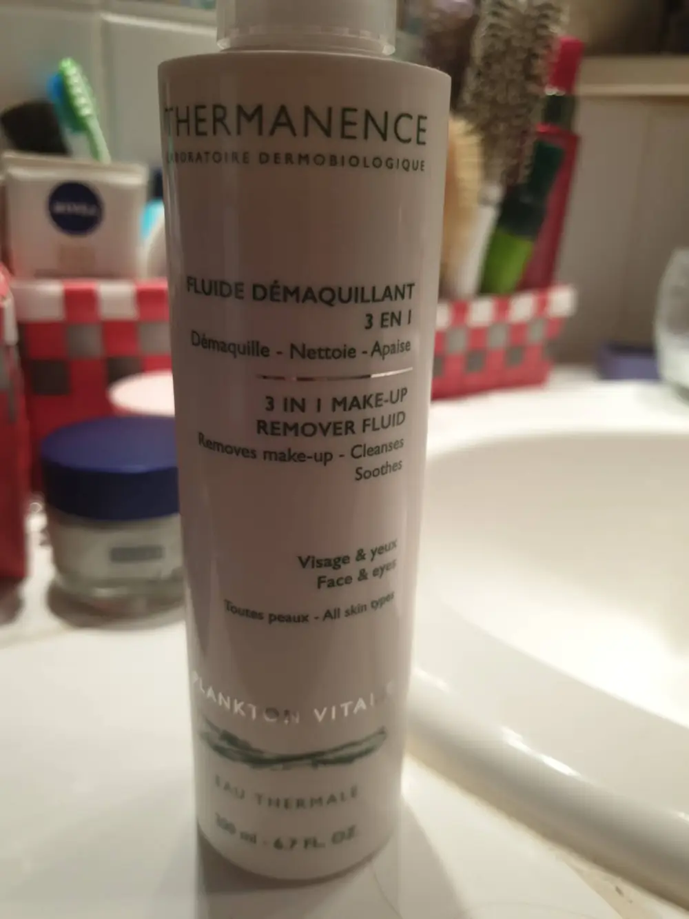 THERMANENCE - Eau thermale - Fluide démaquillant 3 en 1