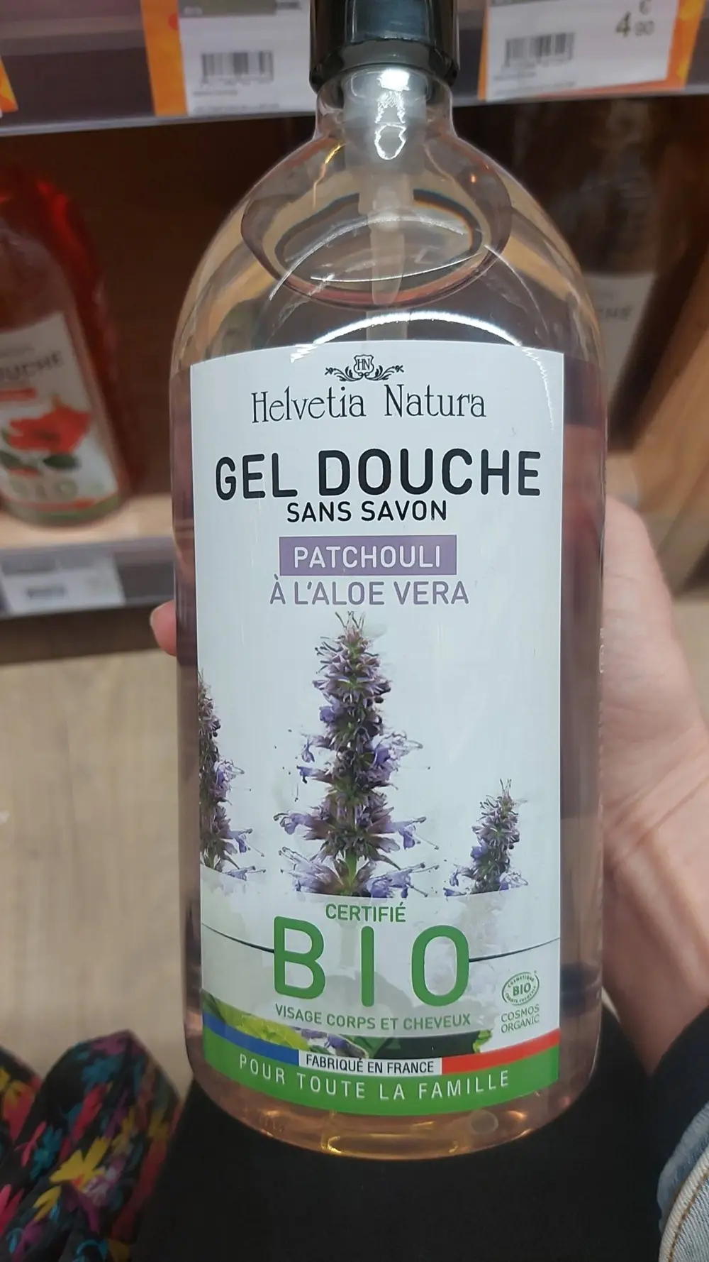 HELVETIA NATURA - Gel douche sans savon patchouli aloe vera bio