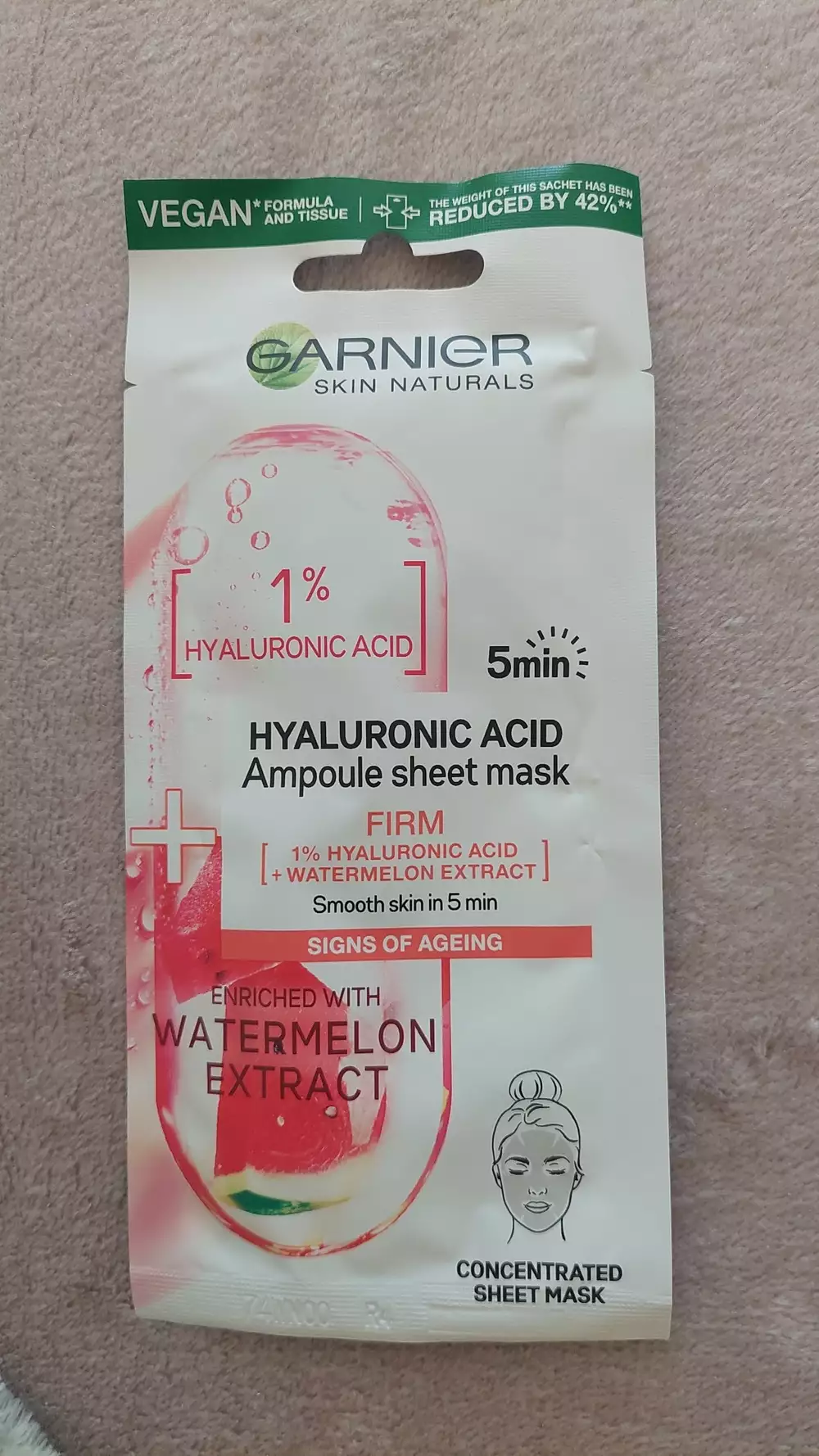 GARNIER - Hyaluronic acid ampoule sheet mask