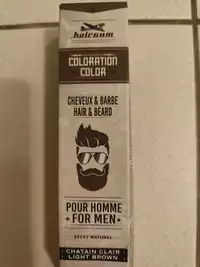 HAIRGUM - Cheveux et barbe - Coloration pour homme châtain clair