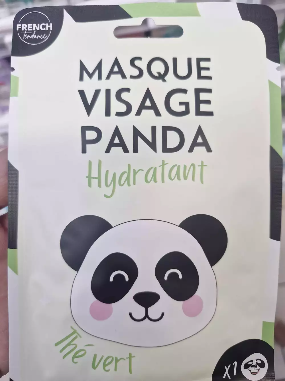 FRENCH TENDANCE - Thé vert - Masque visage panda hydratant