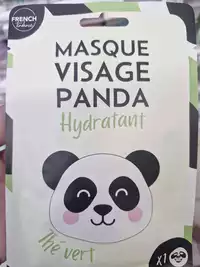FRENCH TENDANCE - Thé vert - Masque visage panda hydratant