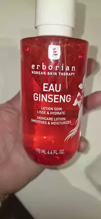ERBORIAN - Eau ginseng - Lotion soin lisse et hydrate