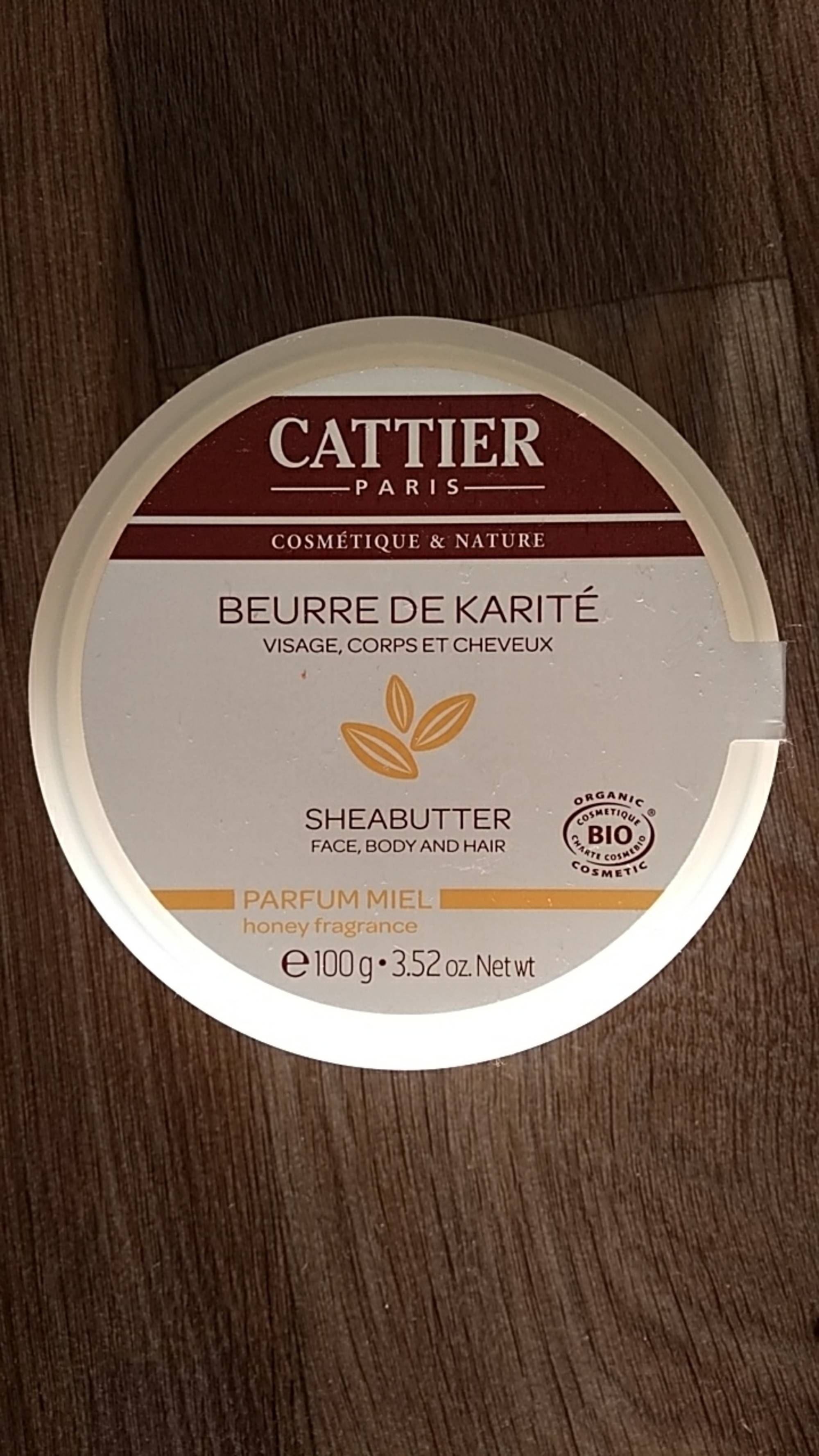 CATTIER PARIS - Beurre de karité bio - Visage corps cheveux