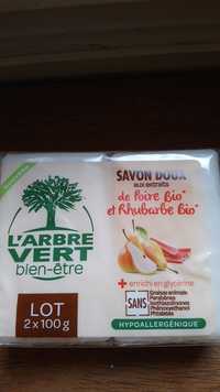 L'ARBRE VERT - Savon doux aux extrait de poire bio et rhubarbe bio