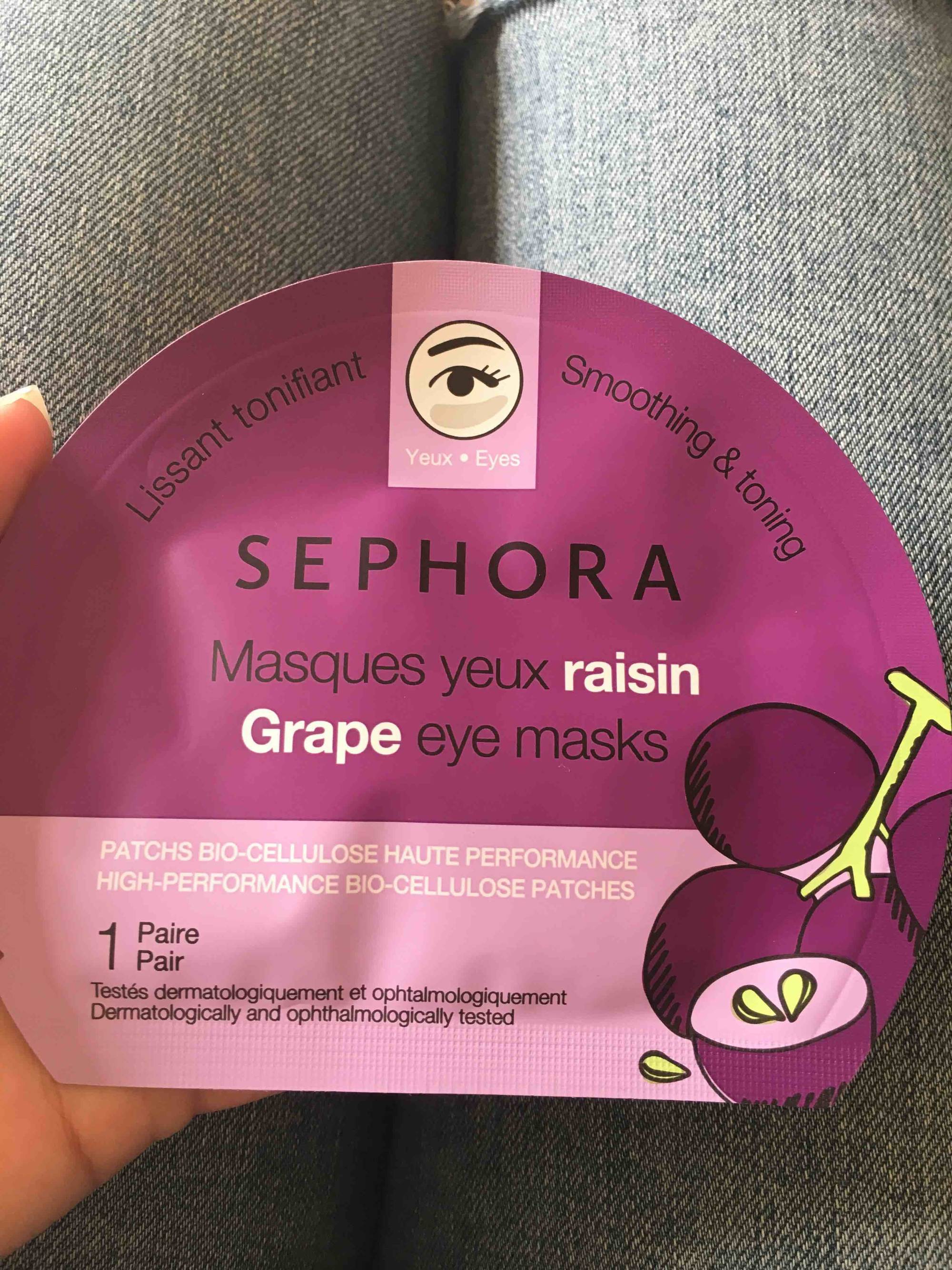 SEPHORA - Patch bio-cellulose haute performance - Masques yeux Raisin