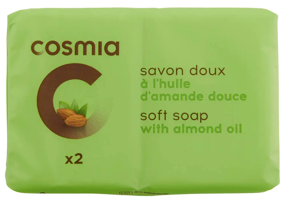 COSMIA BY AUCHAN - savon doux à l'huile d'amande douce