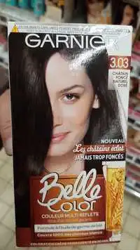 GARNIER - Belle color - Coloration crème permanente 3.03 châtain foncé naturel doré