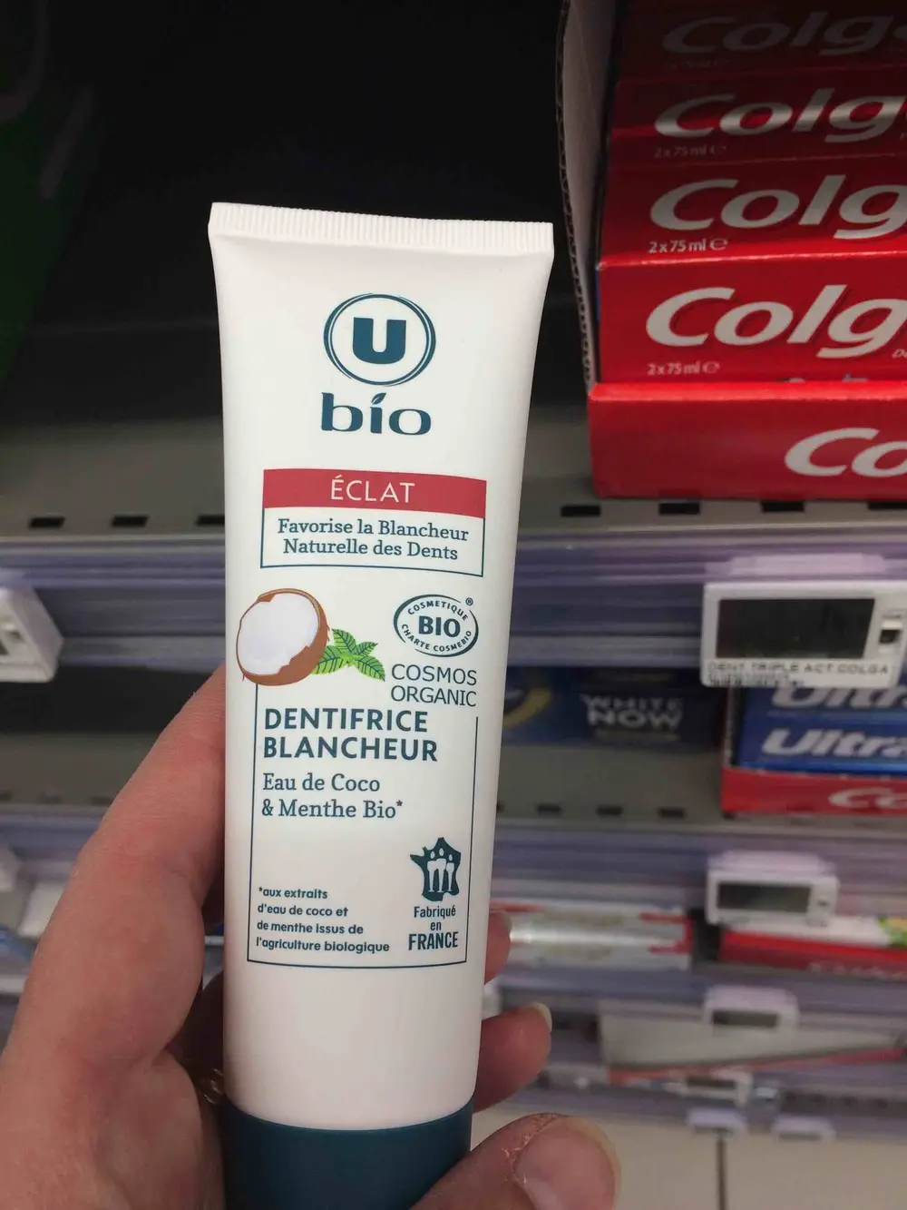 U - Dentifrice Blancheur - Eau de Coco & Menthe Bio