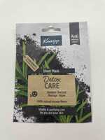 KNEIPP - Detox care - Sheet mask bamboo charcoal moringa algae