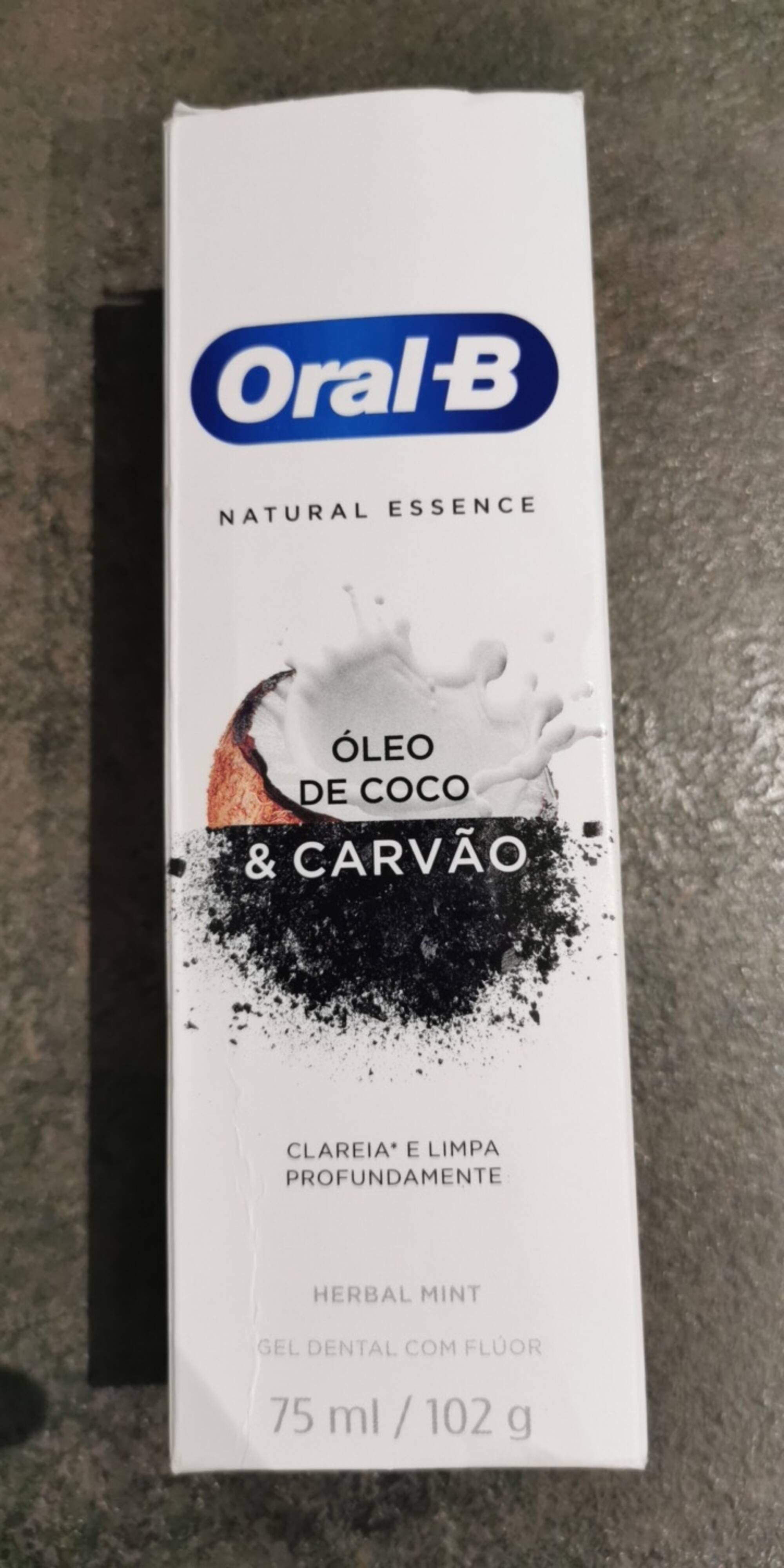 ORAL-B - Óleo de coco & carvão - Gel dental com fluor