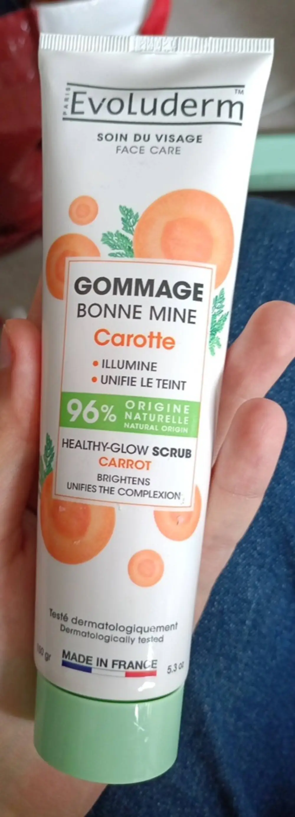 EVOLUDERM - Gommage bonne mine - Carotte