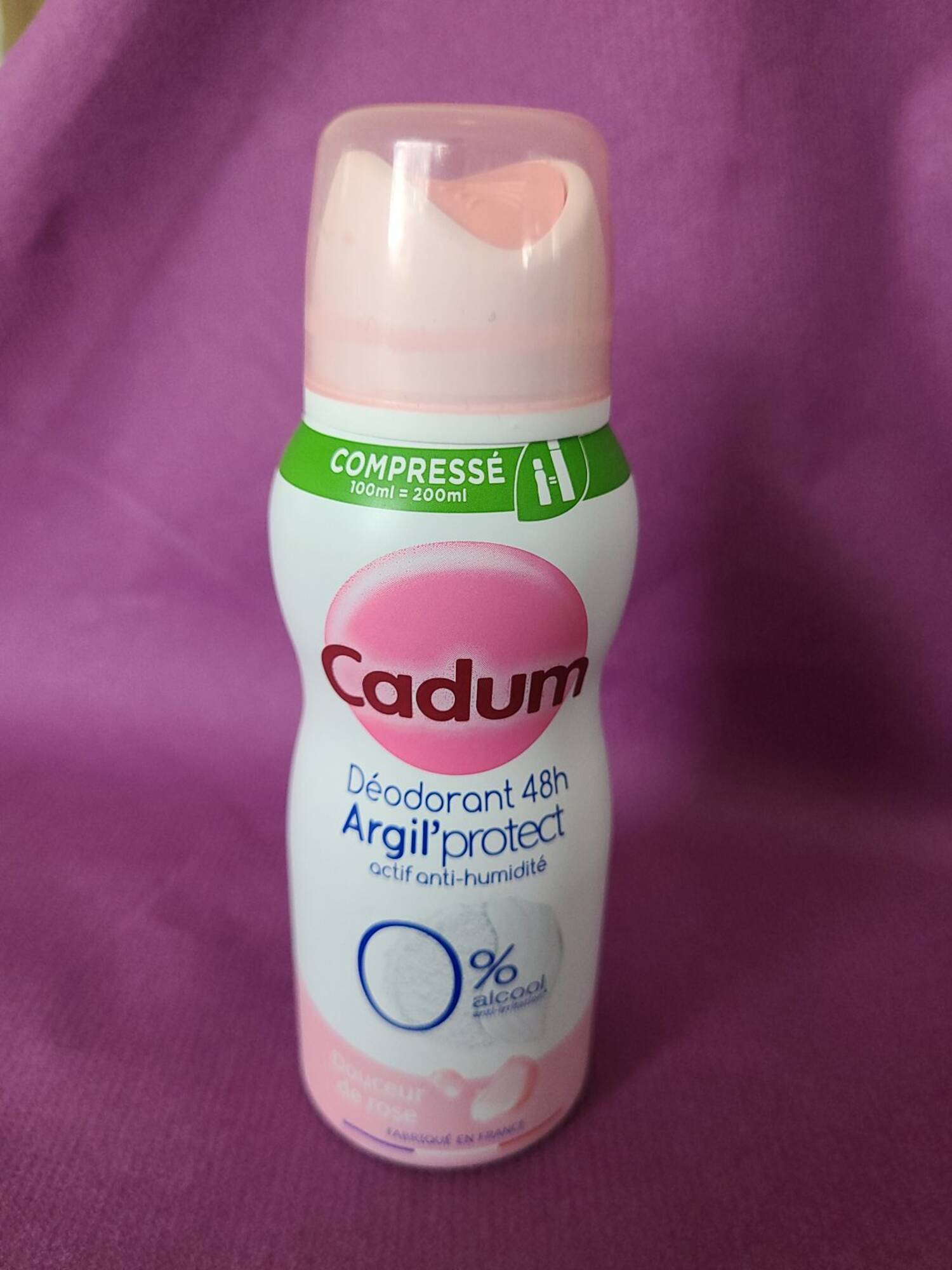 CADUM - Argil'protect - Déodorant 48h actif anti-humidité