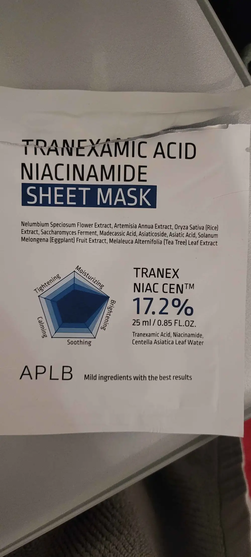 APLB - Tranexamic acid niacinamide - Sheet mask