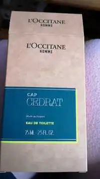 L'OCCITANE - Cap cédrat - Eau de toilette pour homme