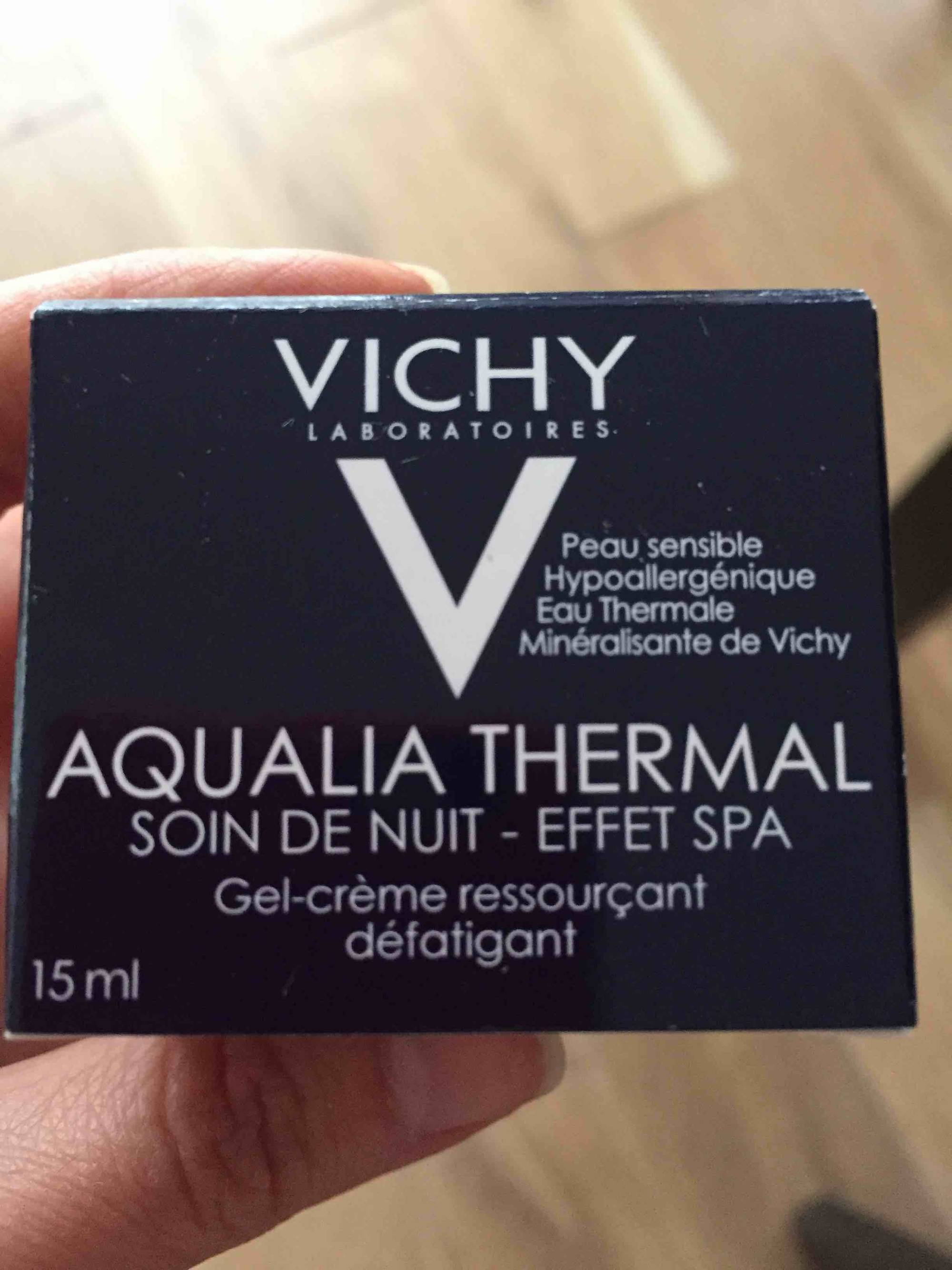 VICHY - Aqualia thermal - Soin de nuit - Effet SPA - Gel-crème ressourçant défatigant