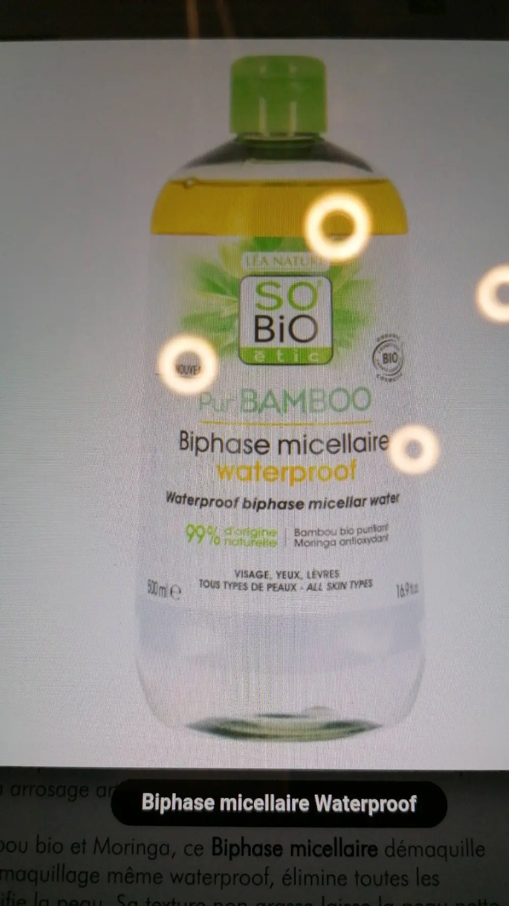 SO'BIO ÉTIC - Pur Bamboo - Biphase micellaire waterproof