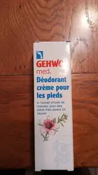 GEHWOL - Déodorant crème pour les pieds 