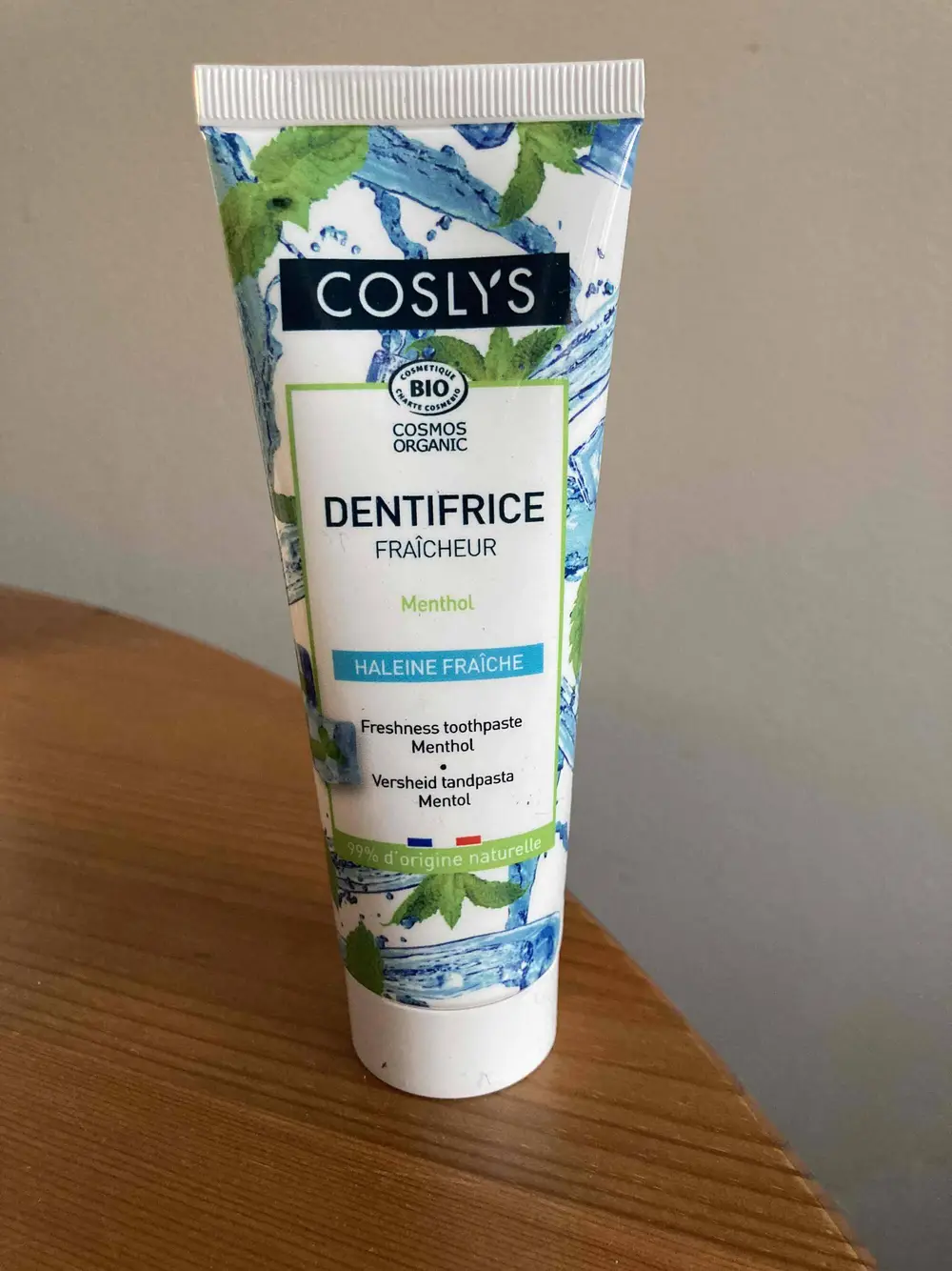 COSLYS - Haleine fraîche - Dentifrice fraîcheur menthol bio