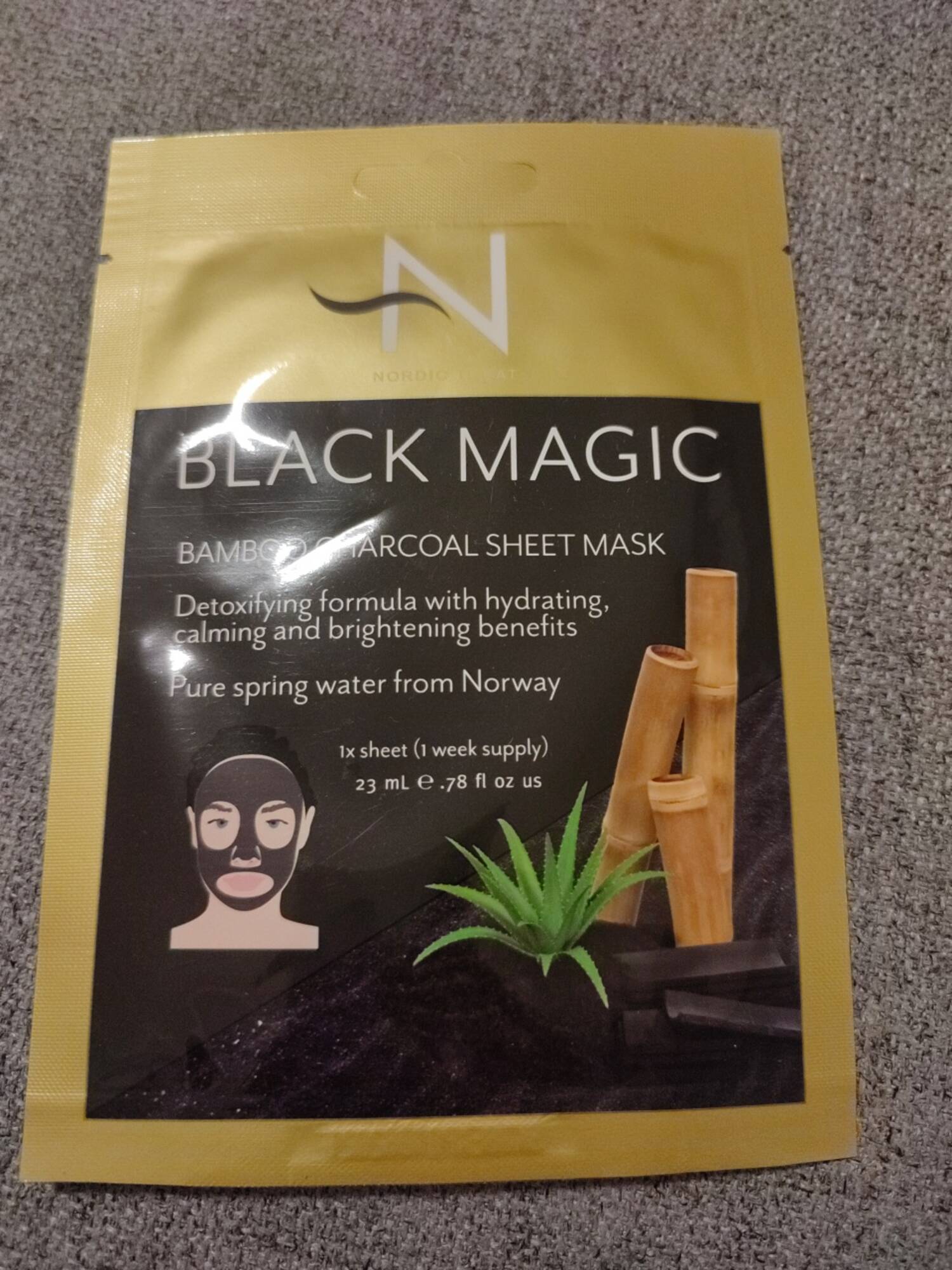 NORDIC TREAT - Black magic - Bamboo charcoal sheet mask