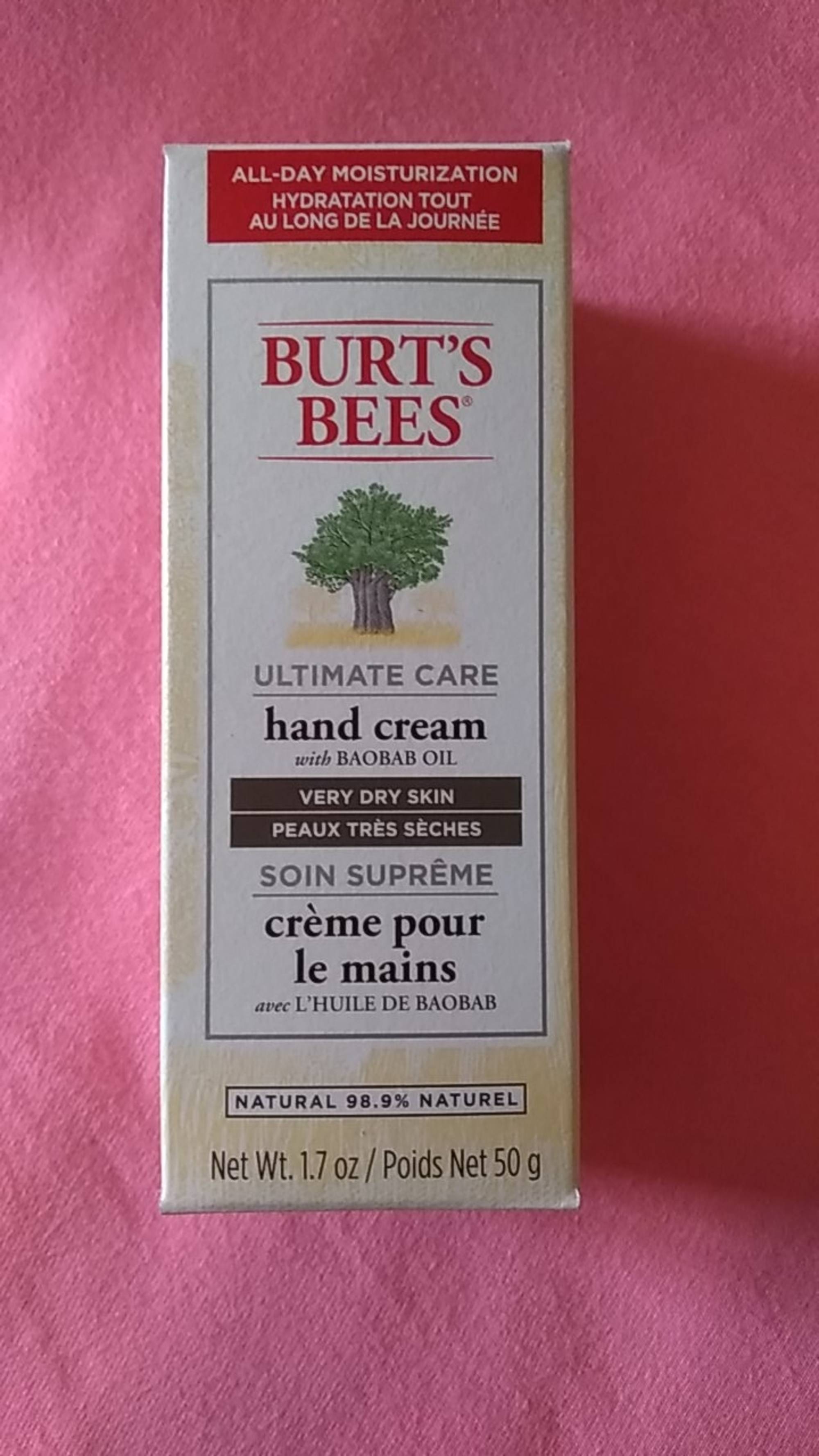 BURT'S BEES - Soin suprême - Crème pour les mains baobab
