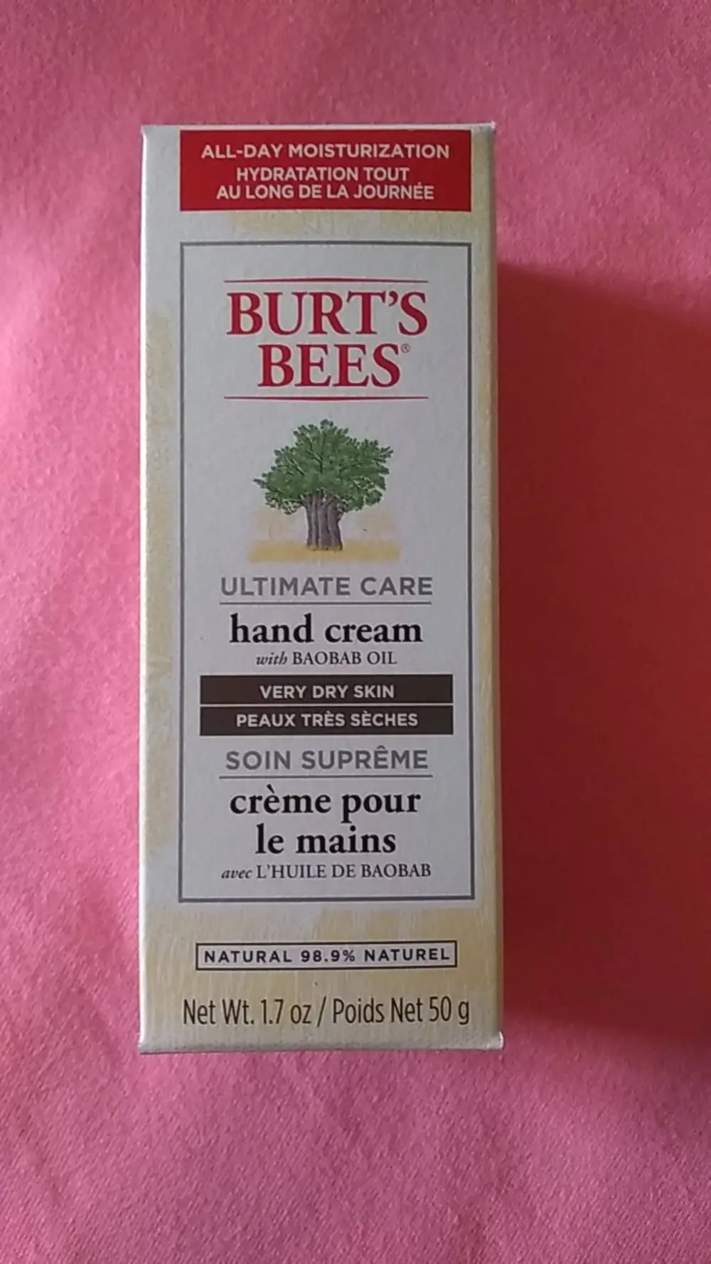 BURT'S BEES - Soin suprême - Crème pour les mains baobab