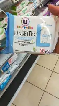 U TOUT PETITS - Lingettes à l'extrait de calendula et glycérine douce