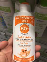 ALPHANOVA - Bébé - Lait solaire SPF 50+ très haute protection bio