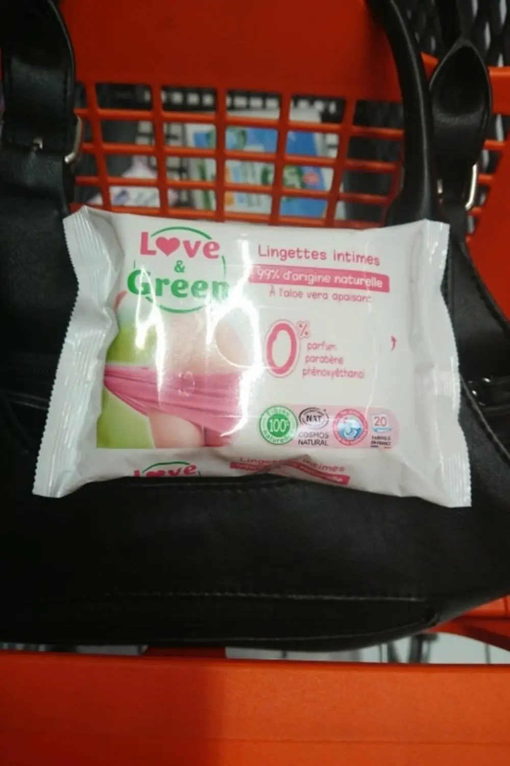 LOVE & GREEN - Lingettes intimes à l'aloe vera apaisant 