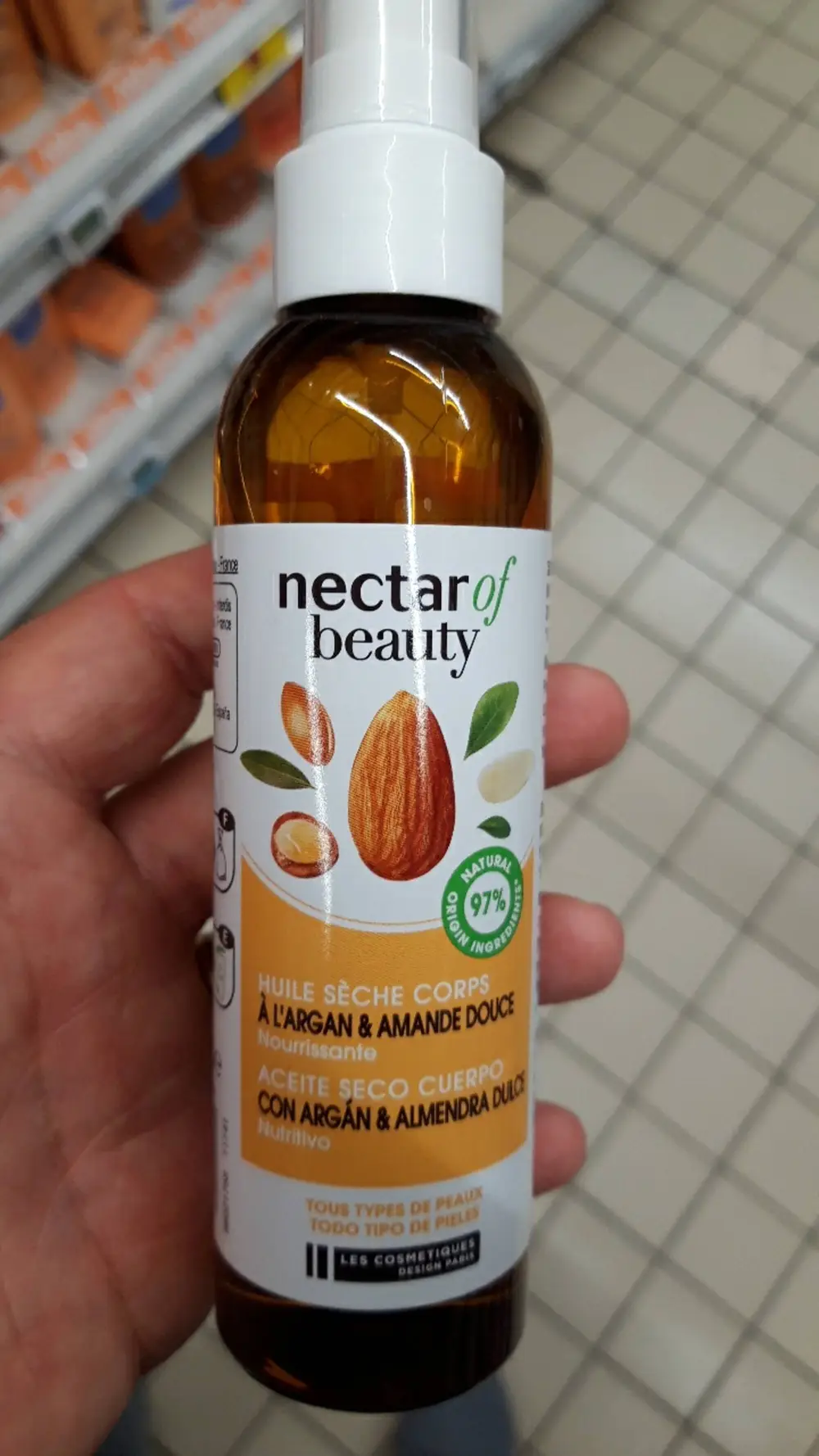 NECTAR OF BEAUTY - Huile sèche corps à l'Argan & Amande douce - Nourrissante