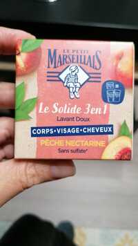 LE PETIT MARSEILLAIS - Pêche nectarine - Le solide 3 en 1 lavant doux