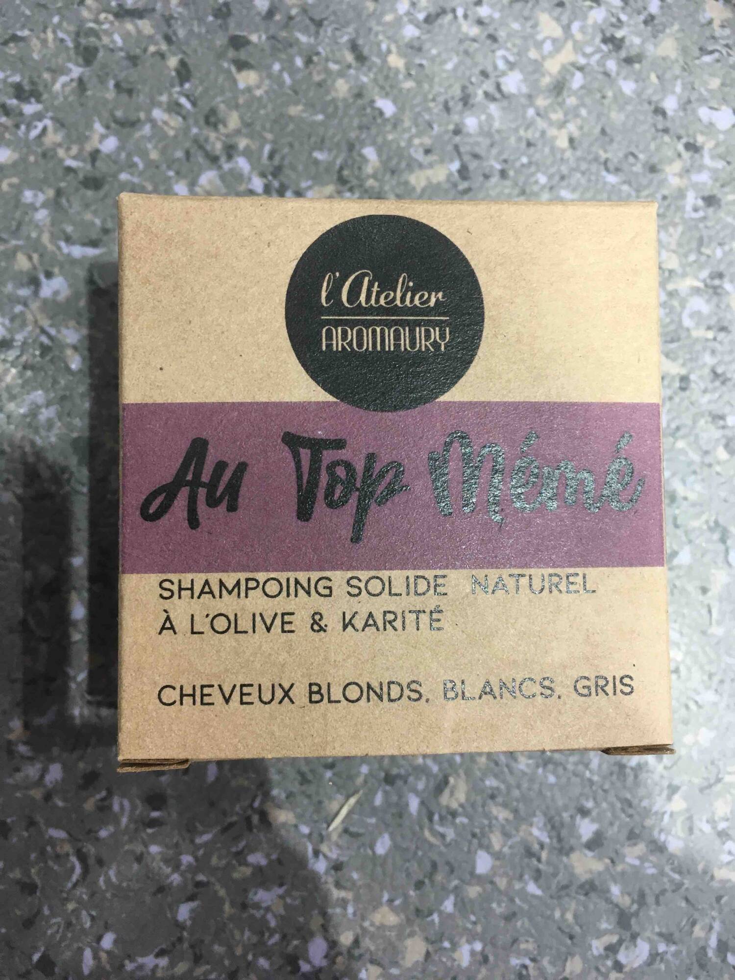 L'ATELIER AROMAURY - Au top mémé - Shampoing solide naturel à l'olive & karité