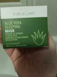 PURE & CARE - Masque de sommeil à l'aloé vera