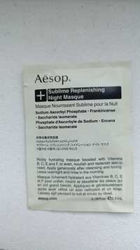 AESOP - Masque nourrissant sublime pour la nuit