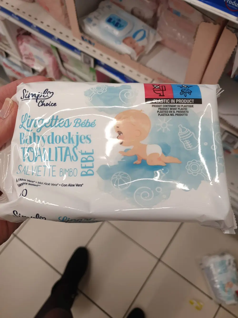 SIMPLY CHOICE - Lingettes bébé