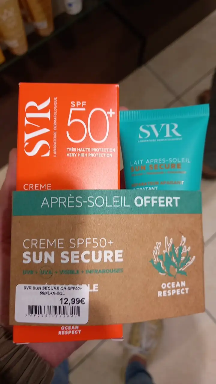 SVR - Sun secure - Crème et lait après-soleil SPF50+