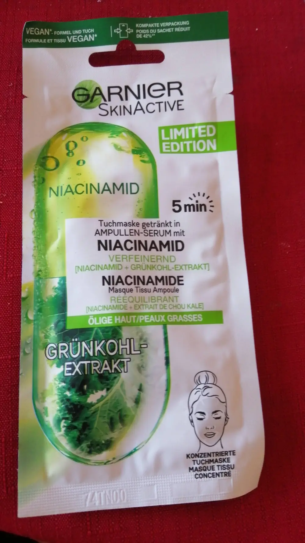 GARNIER - Niacinamide - Masque tissu concentré