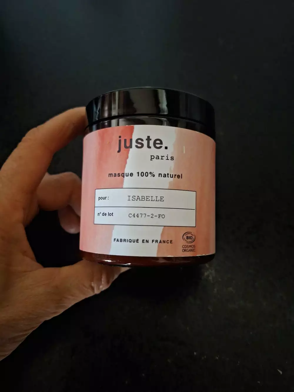 JUSTE PARIS - Masque 100% naturel