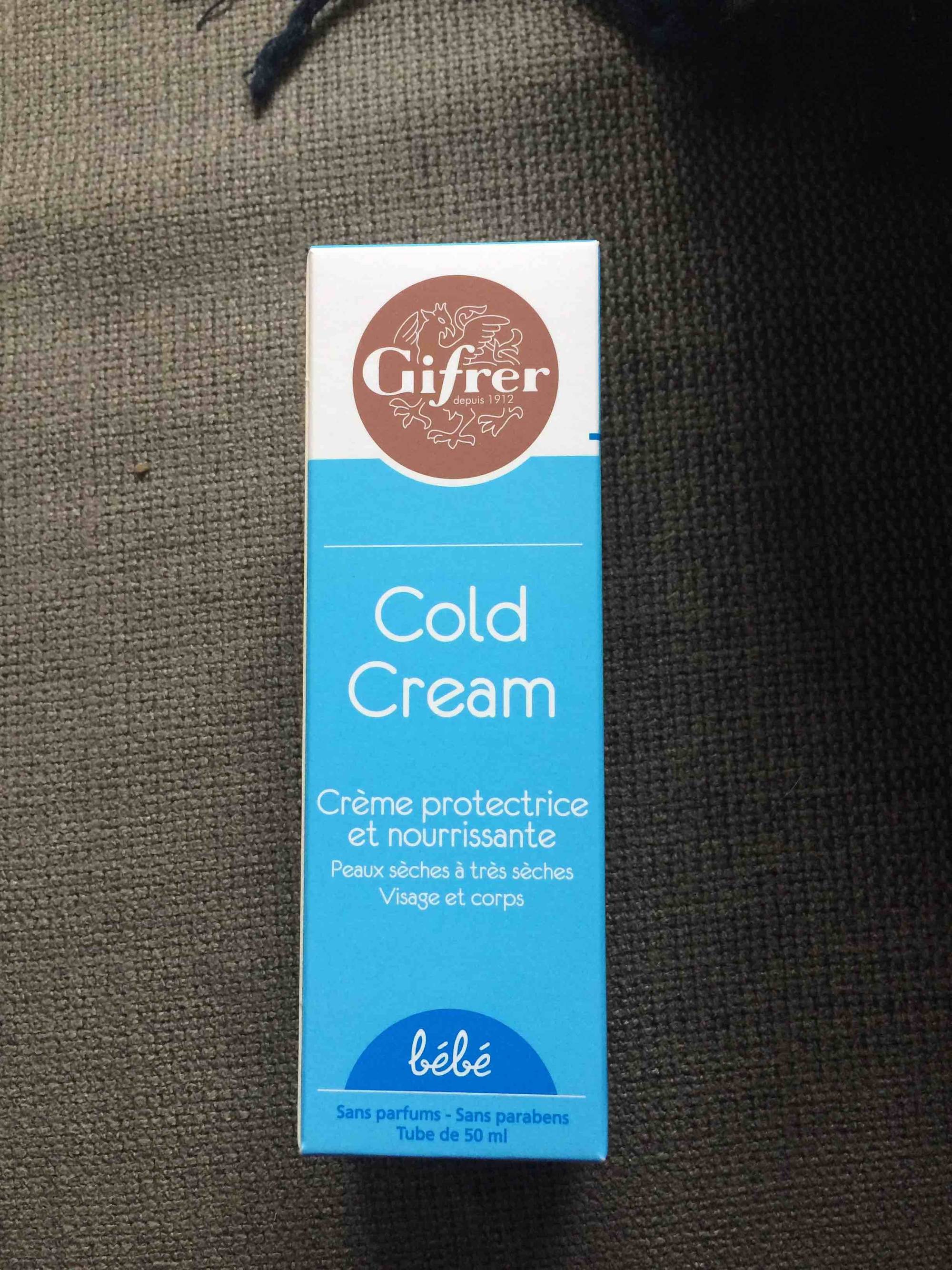 GIFRER - Cold cream - Crème protectrice et nourrisante