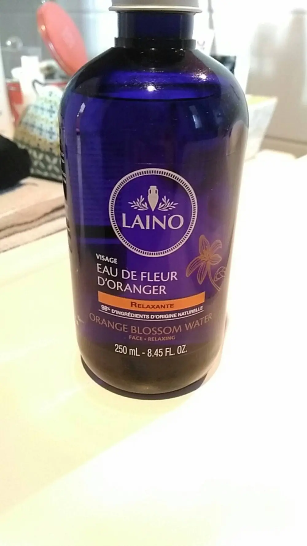 LAINO - Eau de fleur d'oranger relaxante pour visage