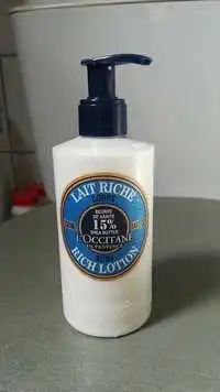 L'OCCITANE - Lait riche corps au beurre de karité