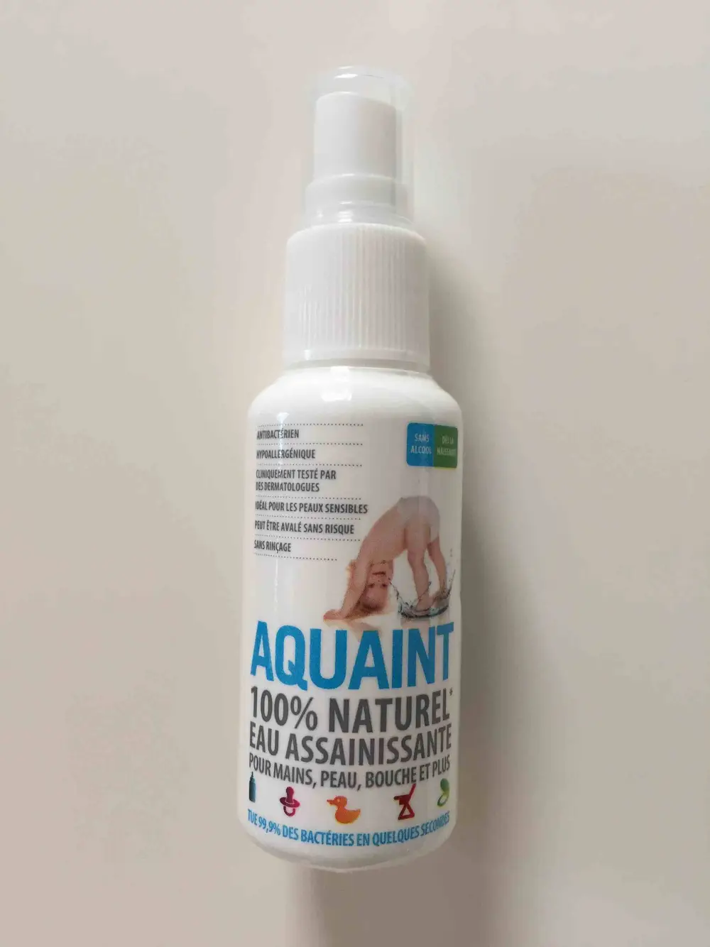 AQUAINT - 100% naturel eau assainissante pour mains, peau, bouche et plus