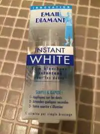 EMAIL DIAMANT - Instant White - Film blancheur instantané pour les dents