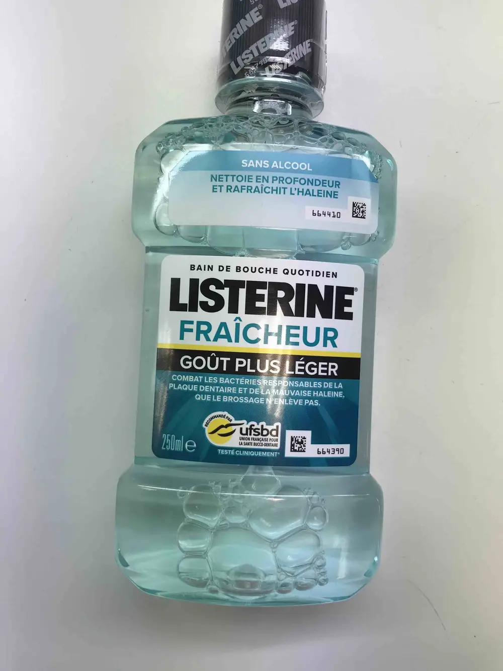 LISTERINE - Fraîcheur Goût plus léger - Bain de bouche quotidien 