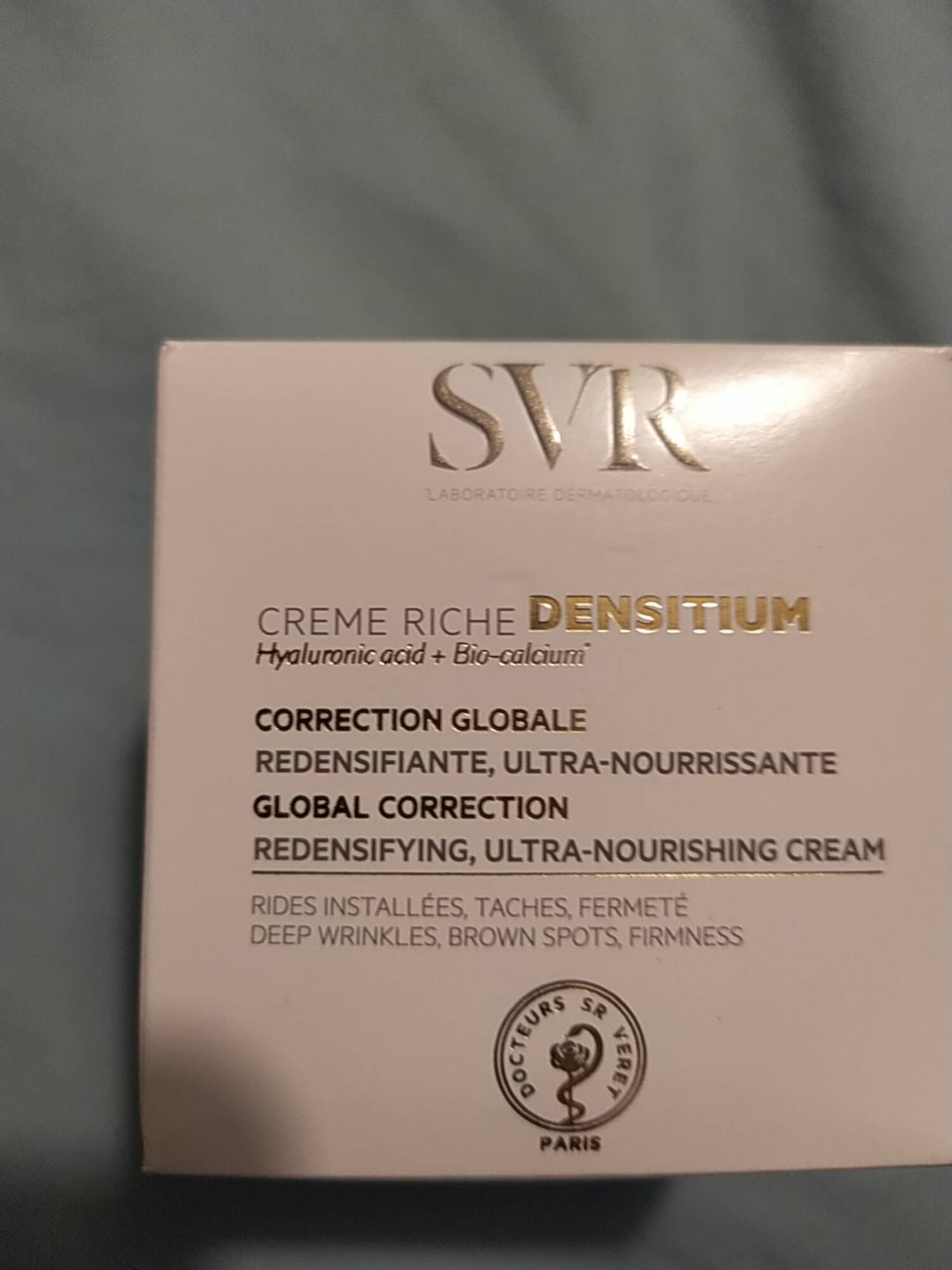 SVR - Crème riche densitium - Correction globale