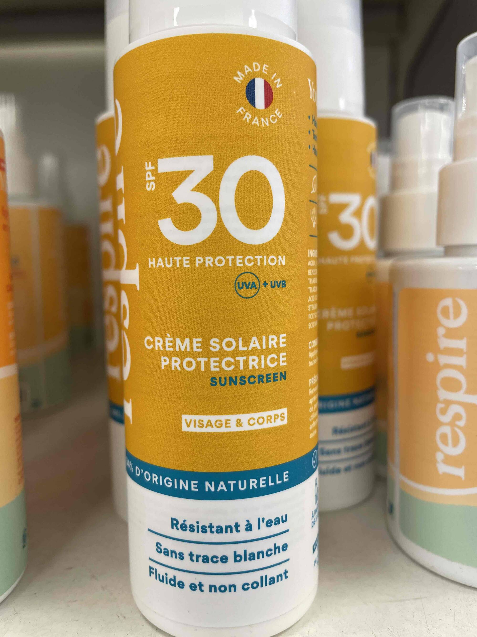 RESPIRE - Crème solaire protectrice SPF 30