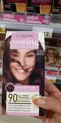 L'ORÉAL - Casting natural gloss - Coloration 423 marron châtaigne