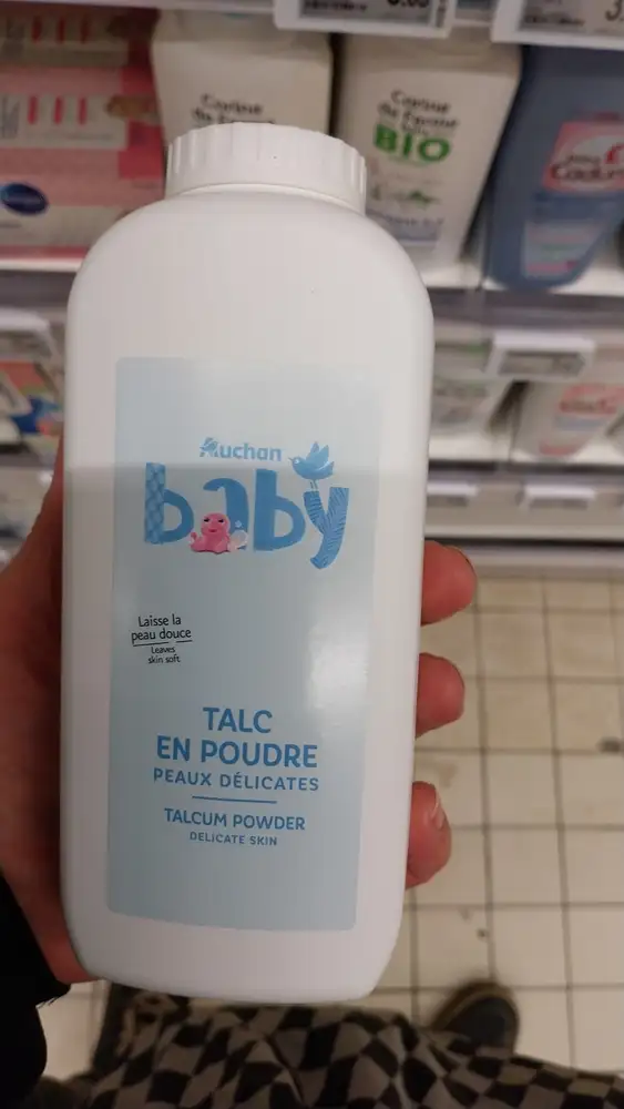 AUCHAN BABY - Talc en poudre peaux délicates