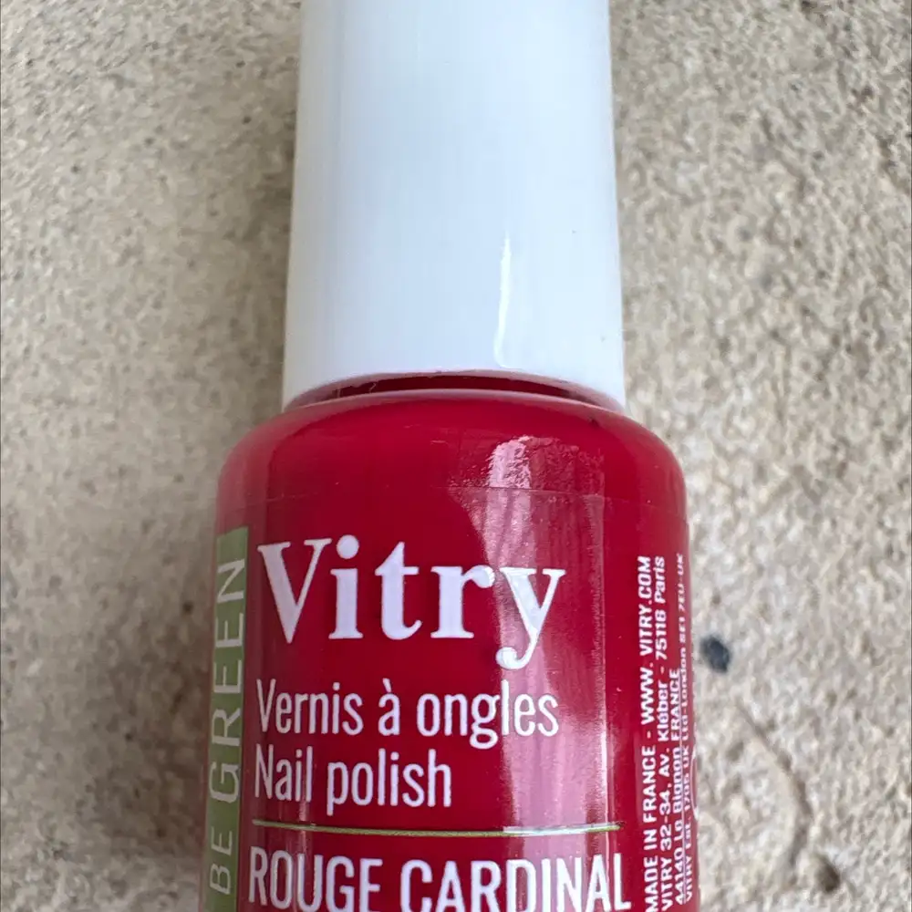 VITRY - Be green - Vernis à ongles rouge cardinal