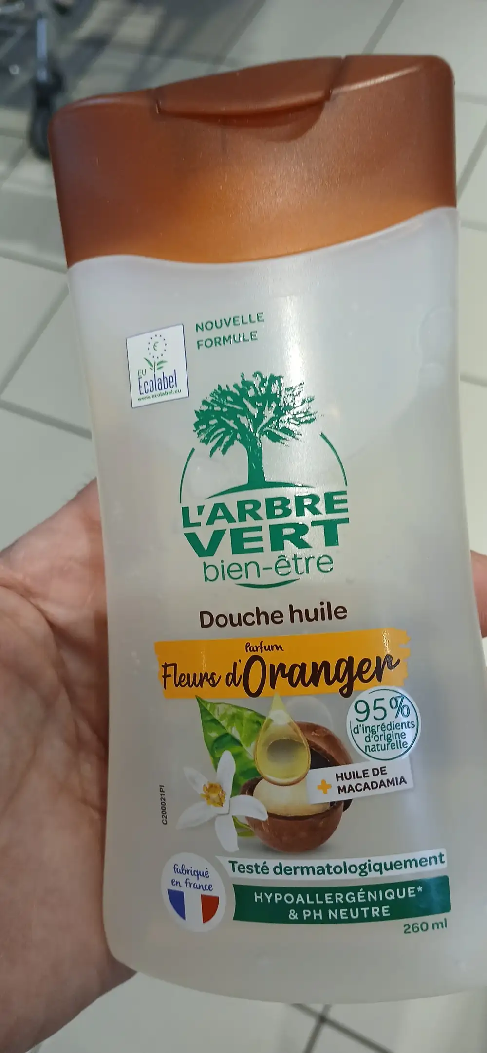 L'ARBRE VERT - Douche huile parfum fleurs d'oranger